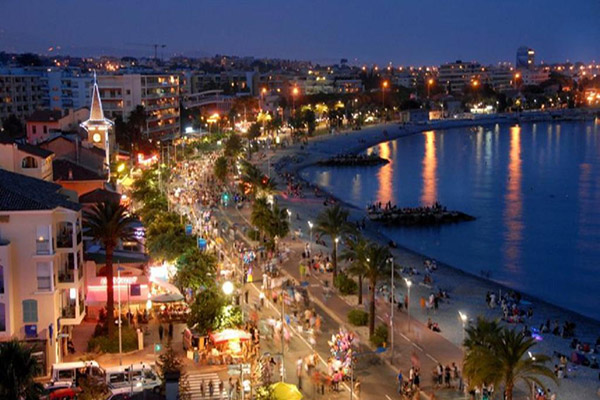 Cagnes sur Mer en soirée